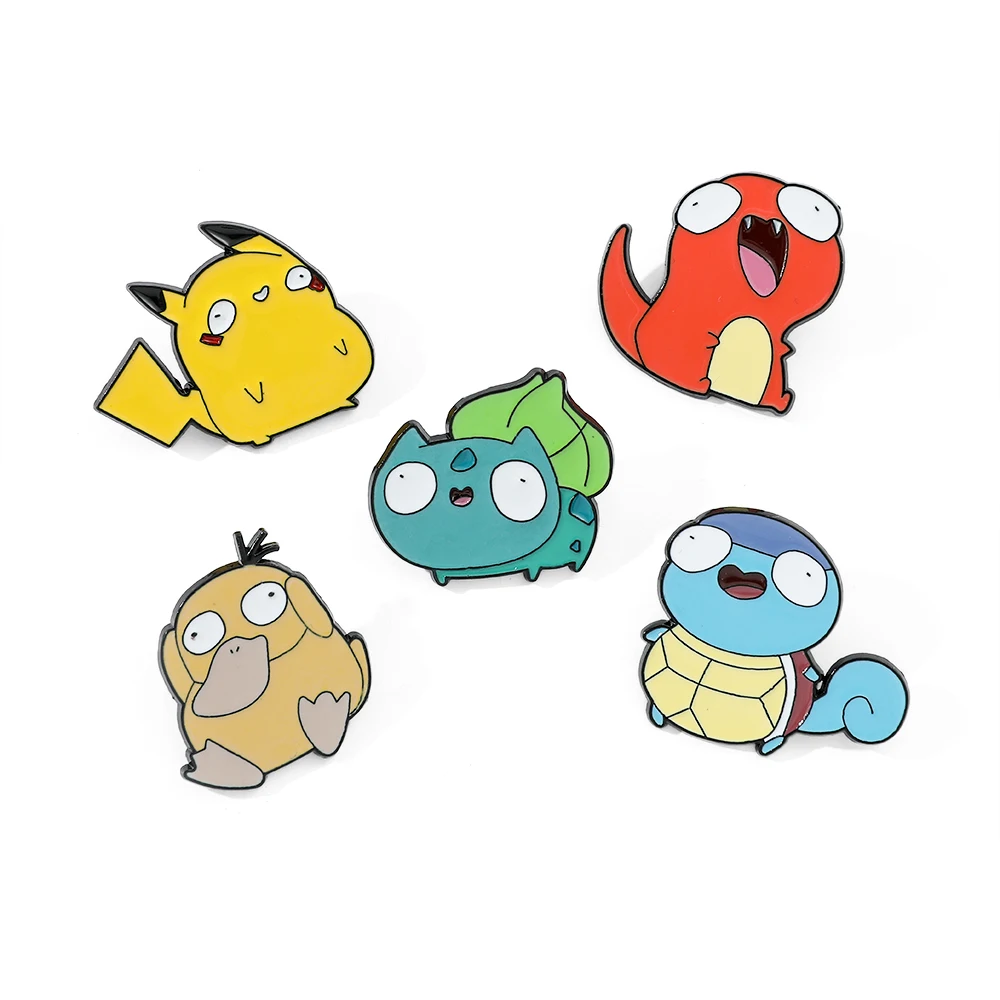 Enamel Pin Set - 5 Peças Broche de Desenho Animado
