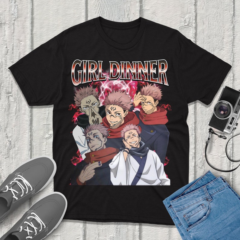 Anime Merchandise T Shirt - Sukuna jujutsu-kaisen camiseta streetwear qualidade premium