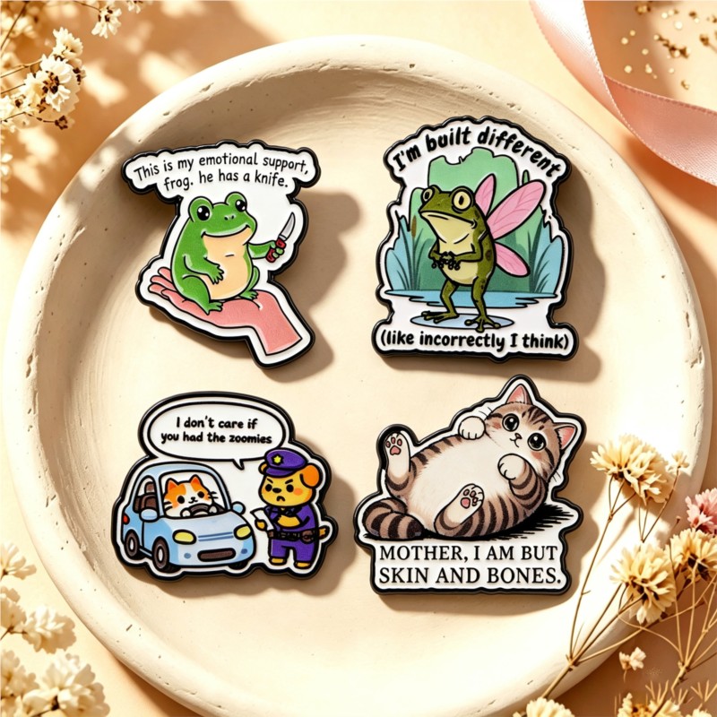 Enamel Pin Set - Pin de Esmalte com Personagens de