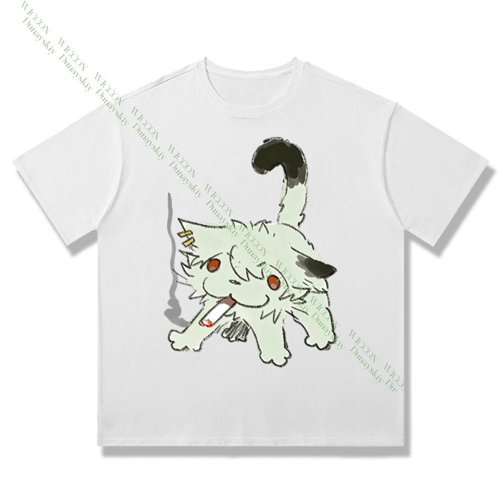 Camiseta de Algodão Chainsmoke - Anime Merchandise T Shirt avaliação e preço
