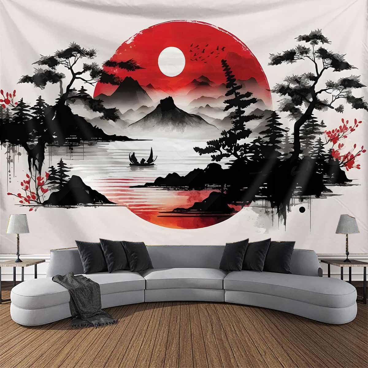 Tapeçaria de Parede com Paisag - Wall Scroll Tapestry avaliação e preço