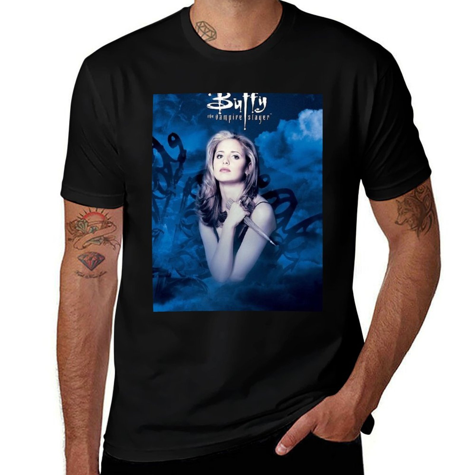 Buffy mercadoria camiseta anim - Anime Merchandise T Shirt avaliação e preço
