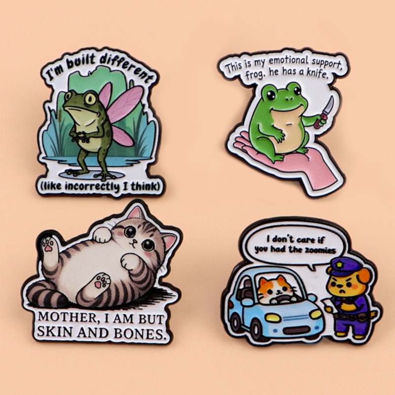 Pin de Esmalte com Personagens - Enamel Pin Set avaliação e preço